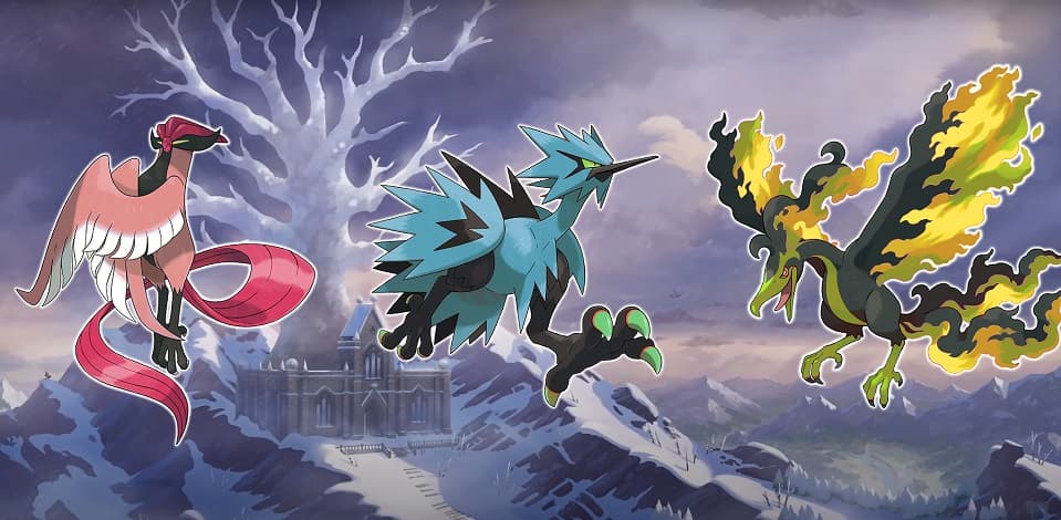 The shiny Galarian bird trio are heading to Pokémon Sword & Shield