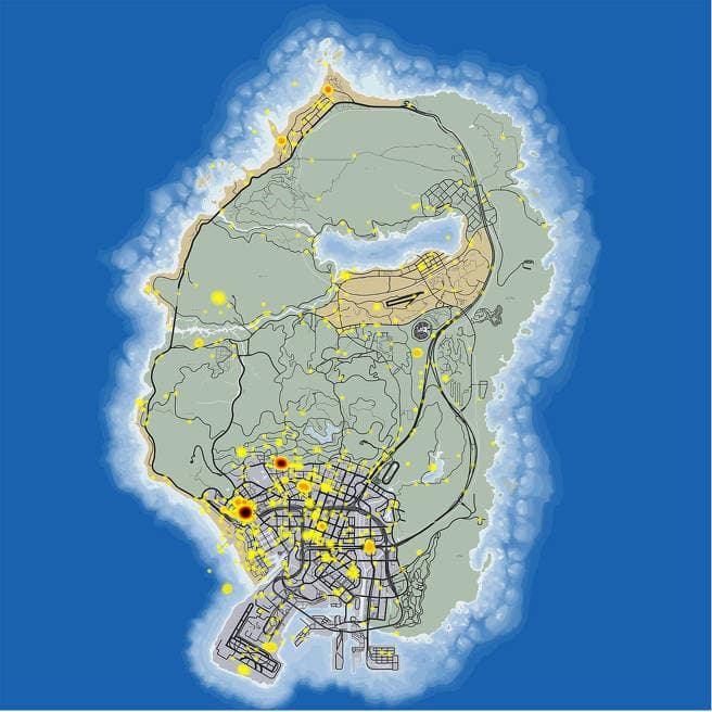 The map of Los Santos made by a GTA V fan!!!GTA 5 TV