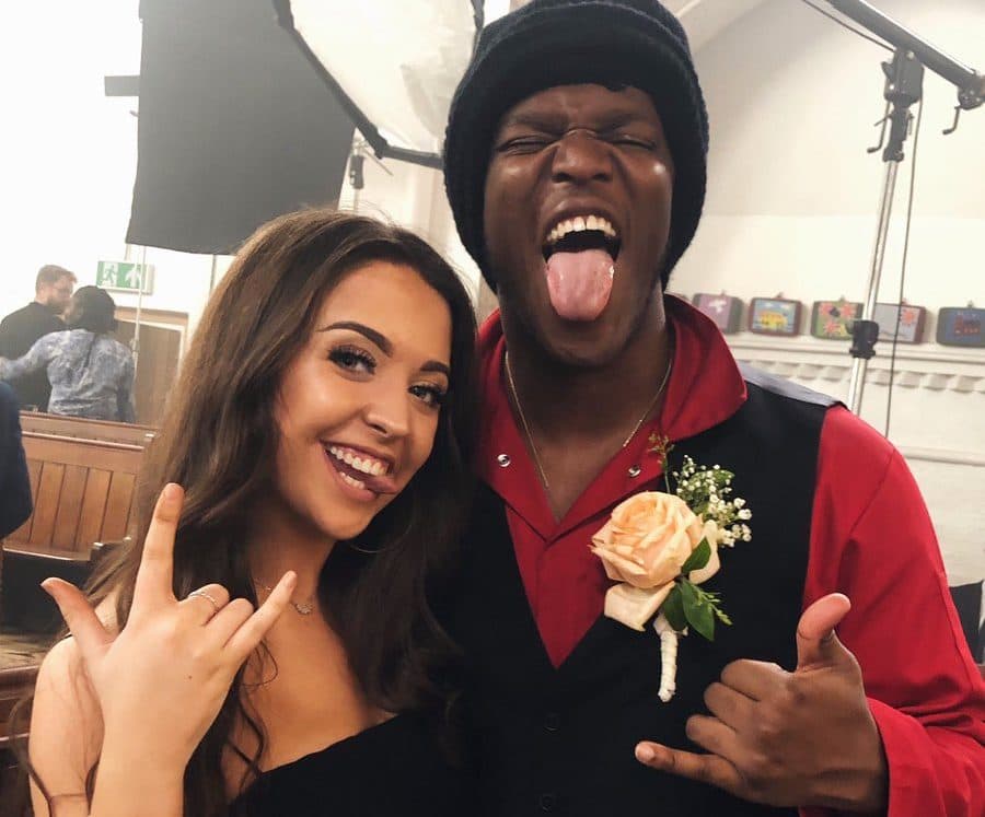 BambinoBecky and KSI posing