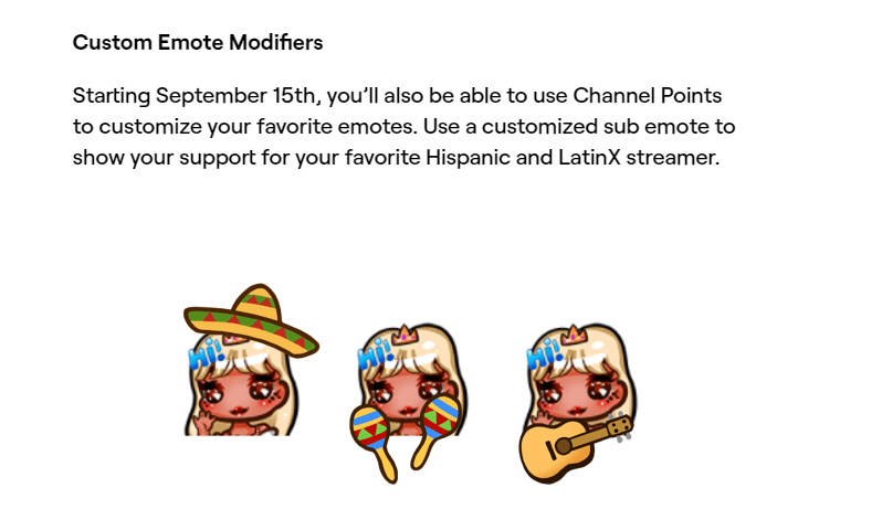 Twitch emote modifiers hispanic heritage month