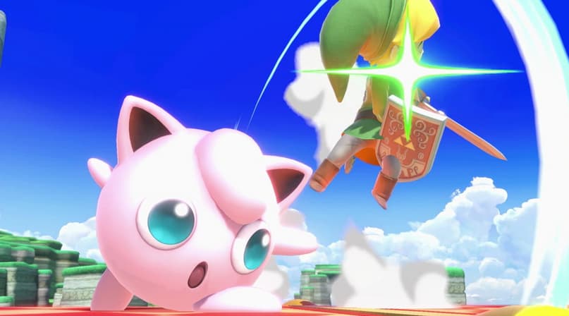 Jigglypuff hits Toon Link