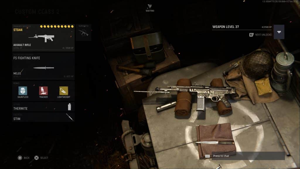 A screenshot of the CoD Vanguard Gunsmith