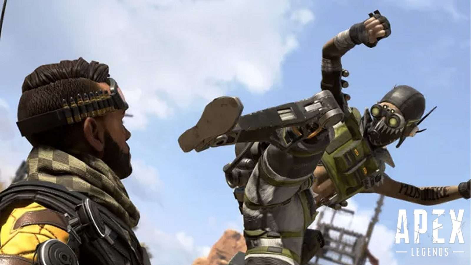 Octane kicking mirage character in apex legends