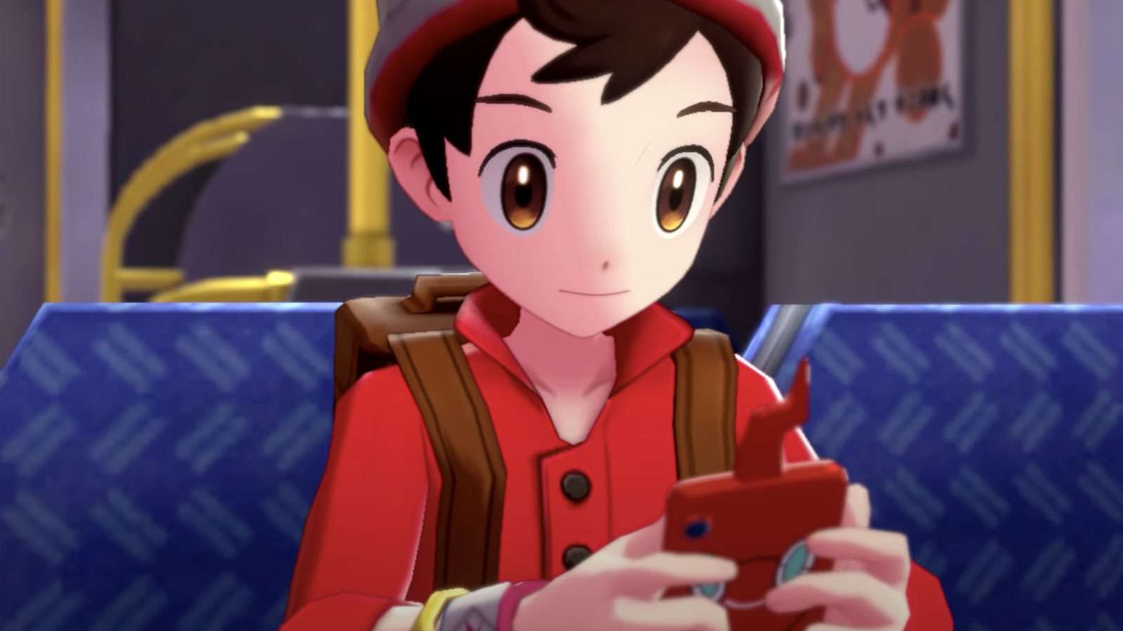 pokemon sword shield character on phone