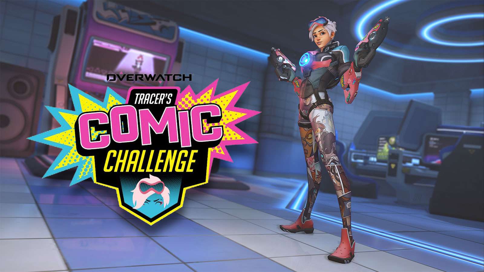 Tracer Comic challenge skin easter eggs