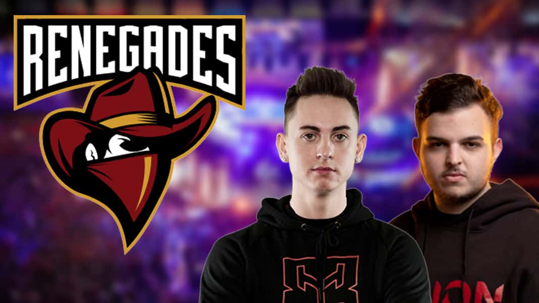 Renegades logo next to SHockz and Louqa