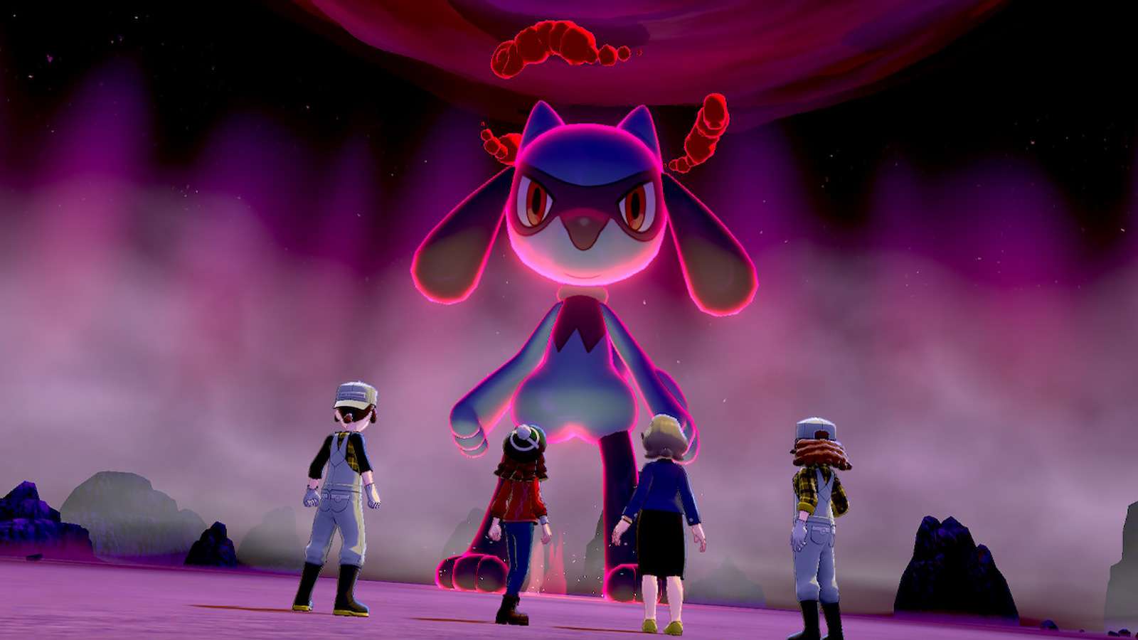 Screenshot of Max Raids in Pokemon Sword & Shield.