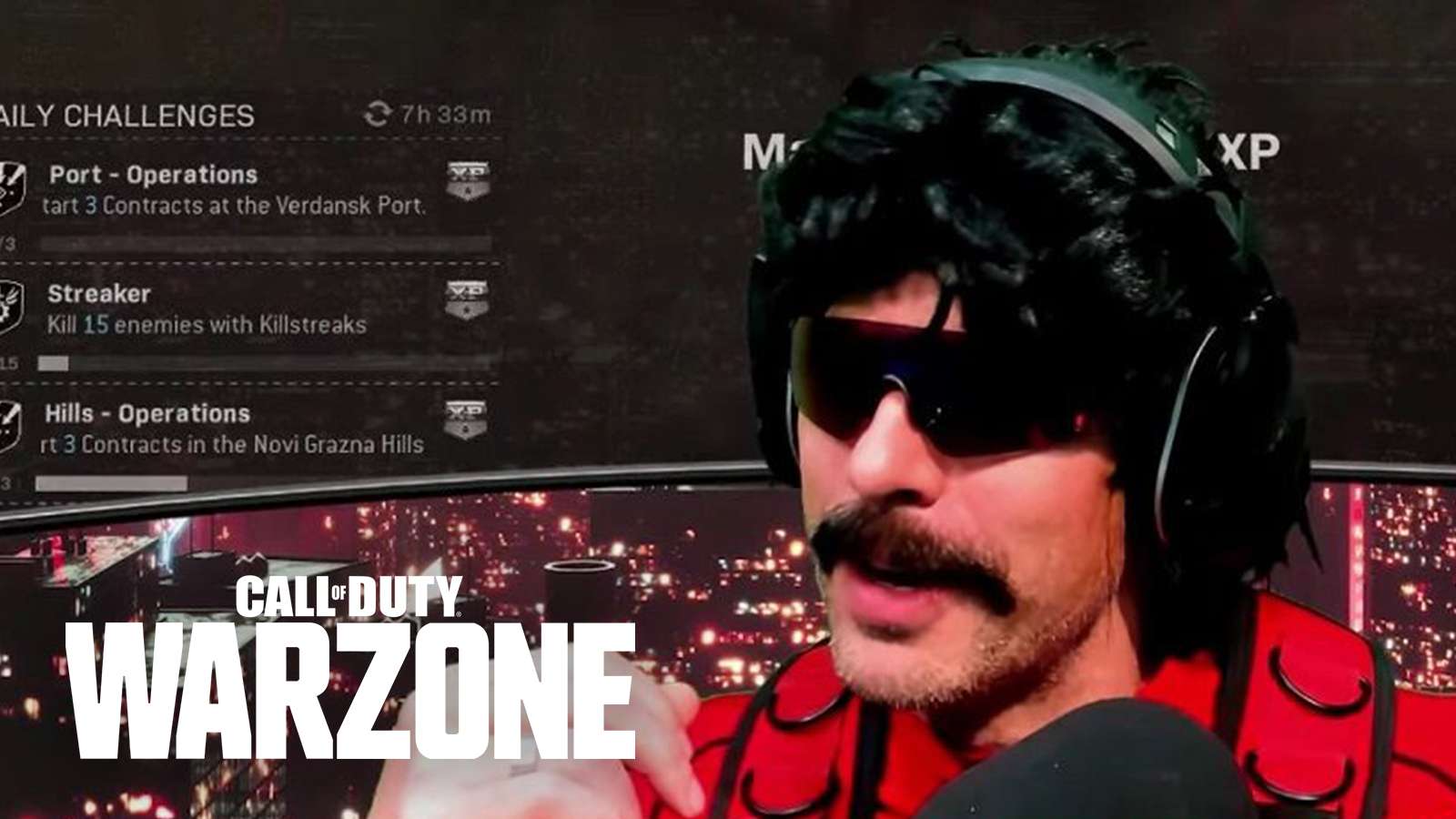 Dr Disrespect playing Call of Duty Warzone on YouTube.