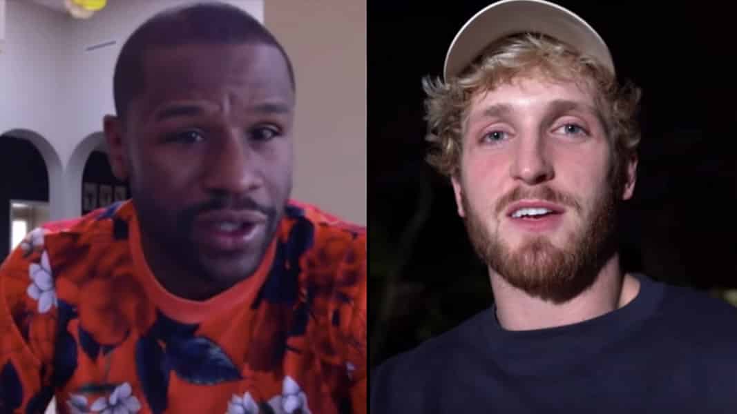 Floyd Mayweather and Logan Paul talking on YouTube