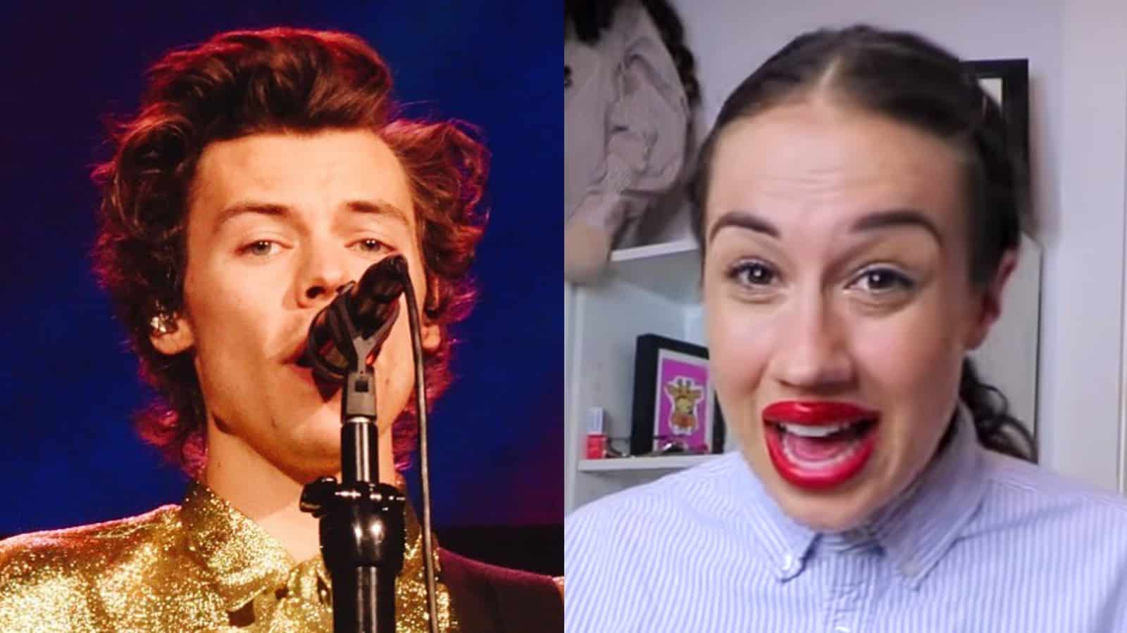 Harry Styles next to Miranda Sings