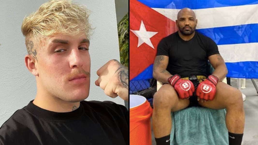 Jake Paul alongisde Yoel Romero training for fights