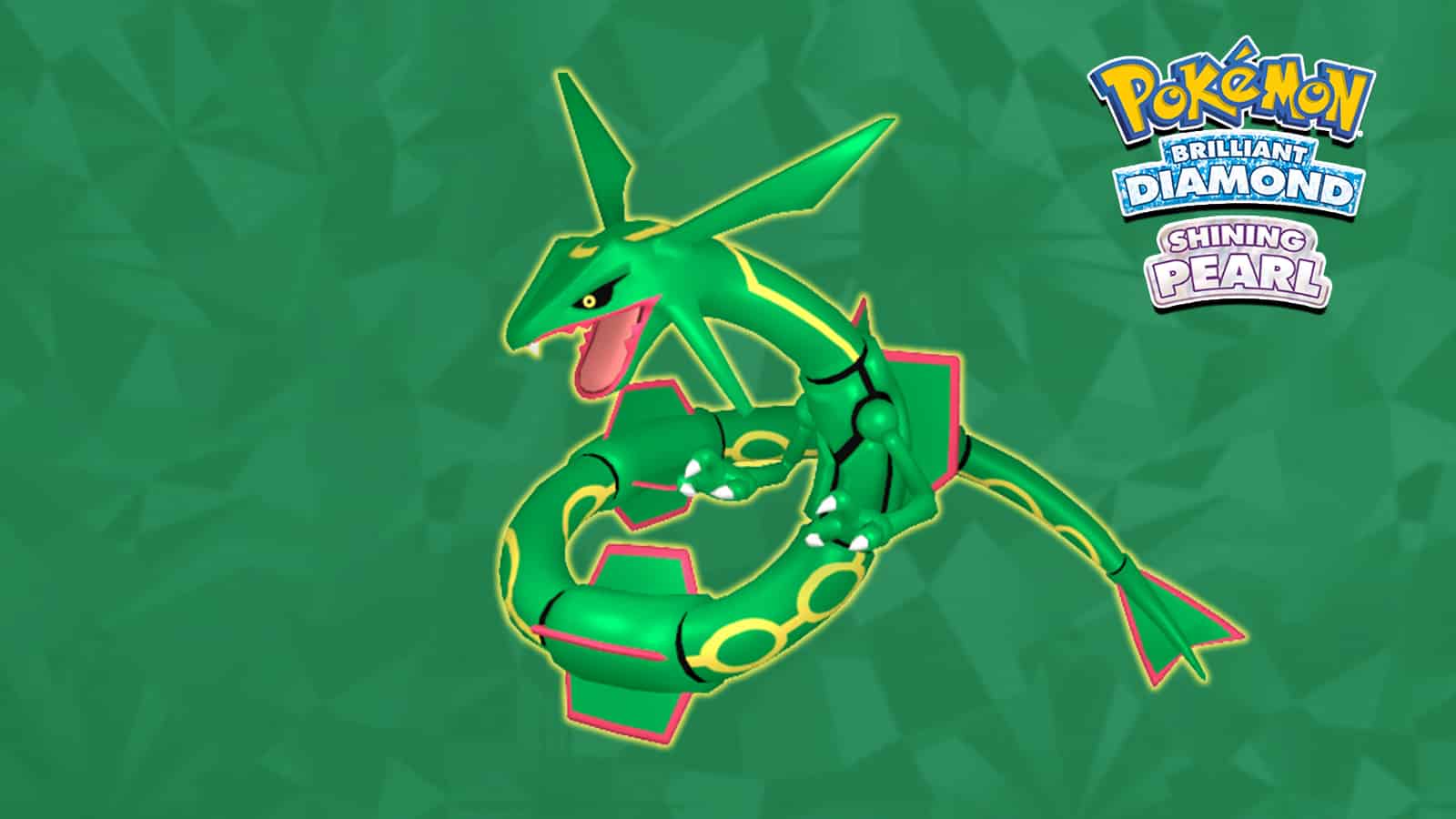 Pokemon Brilliant Diamond & Shining Pearl Legendary Rayquaza artwork