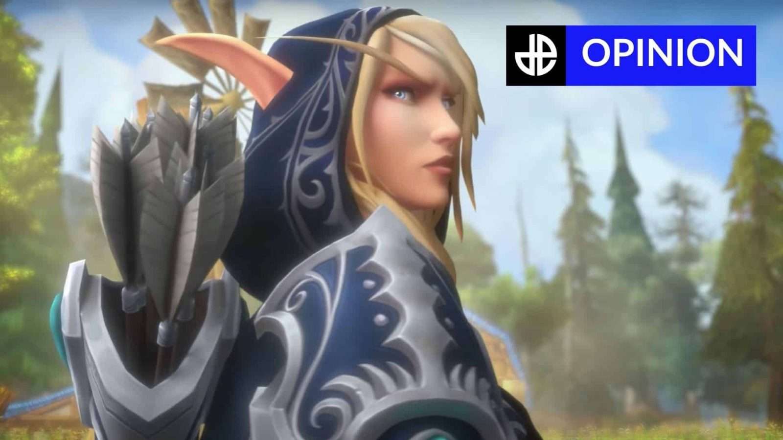 world of warcraft wow shadowlands redeemed sylvanas windrunner looks at camera over her shoulder