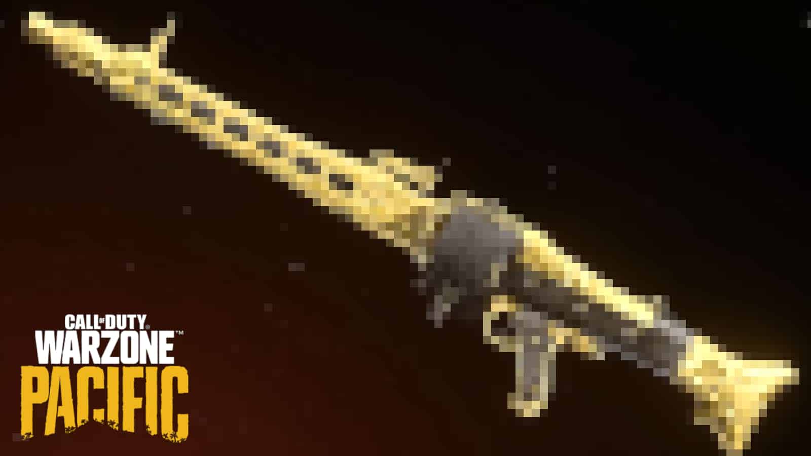 call of duty warzone pacific gold camo gun