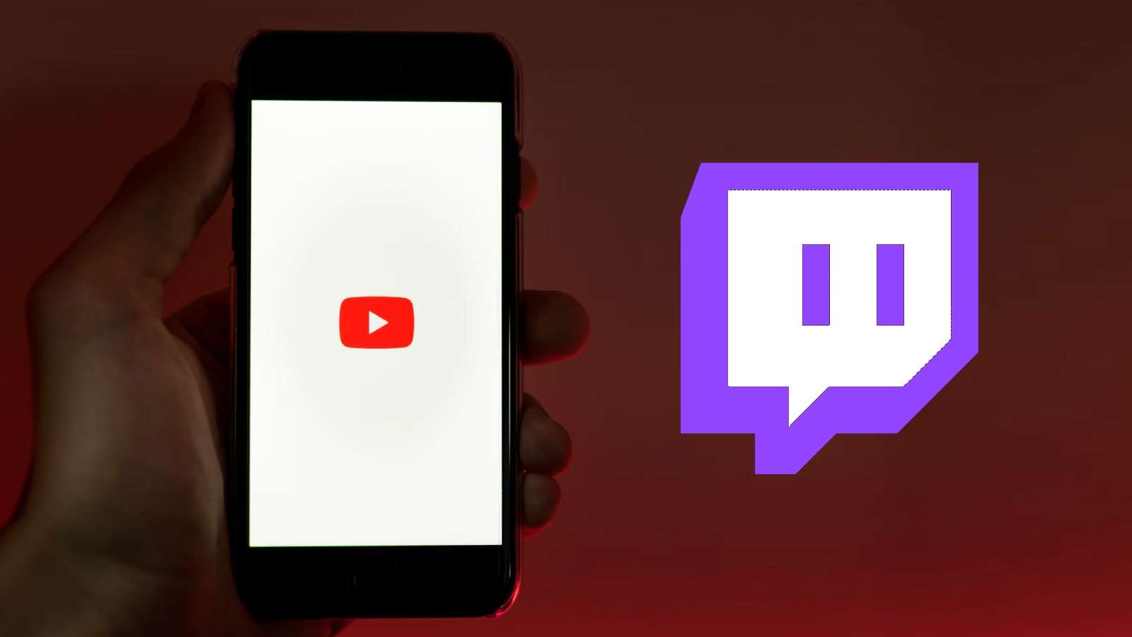 Youtube mobile app and twitch logo