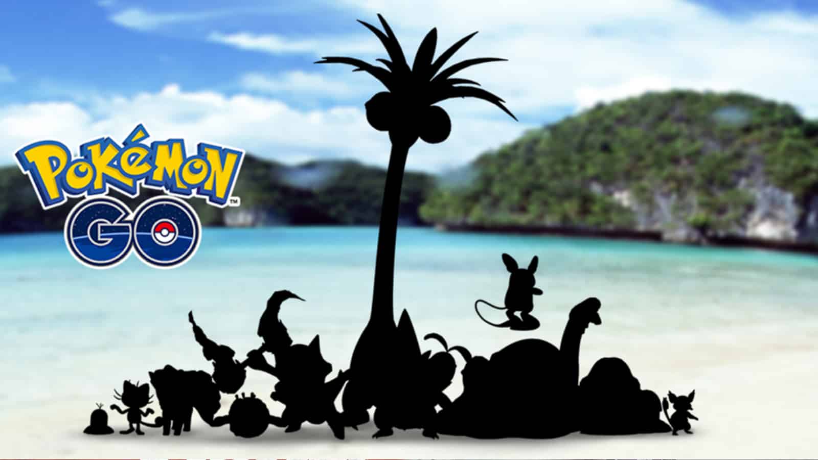 Pokemon Go Alola Silhouette promotional screenshot.