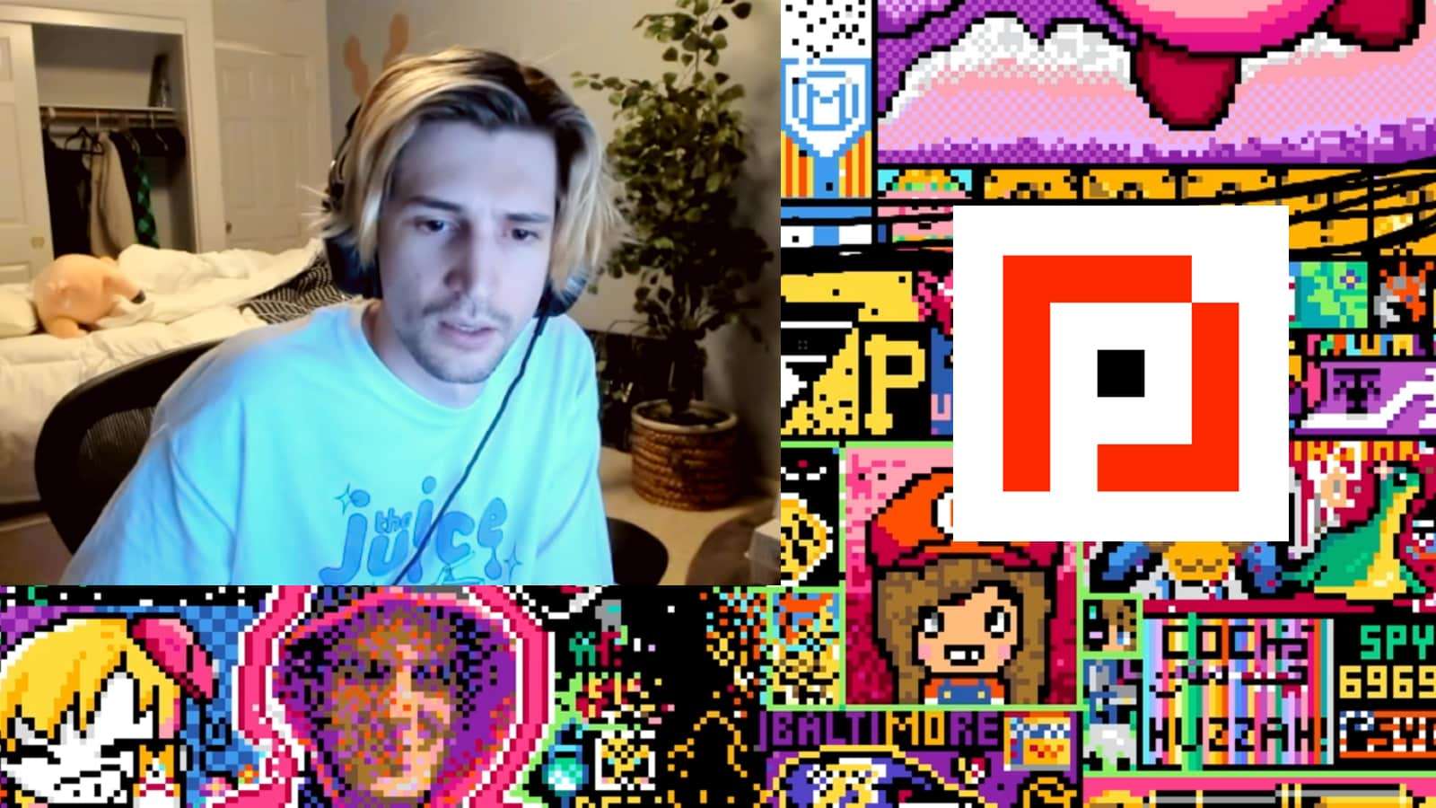 xqc's r/place art stream on twitch