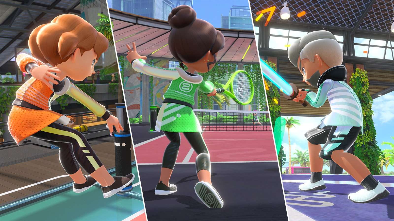 Screenshots of all sports included in Nintendo Switch Sports