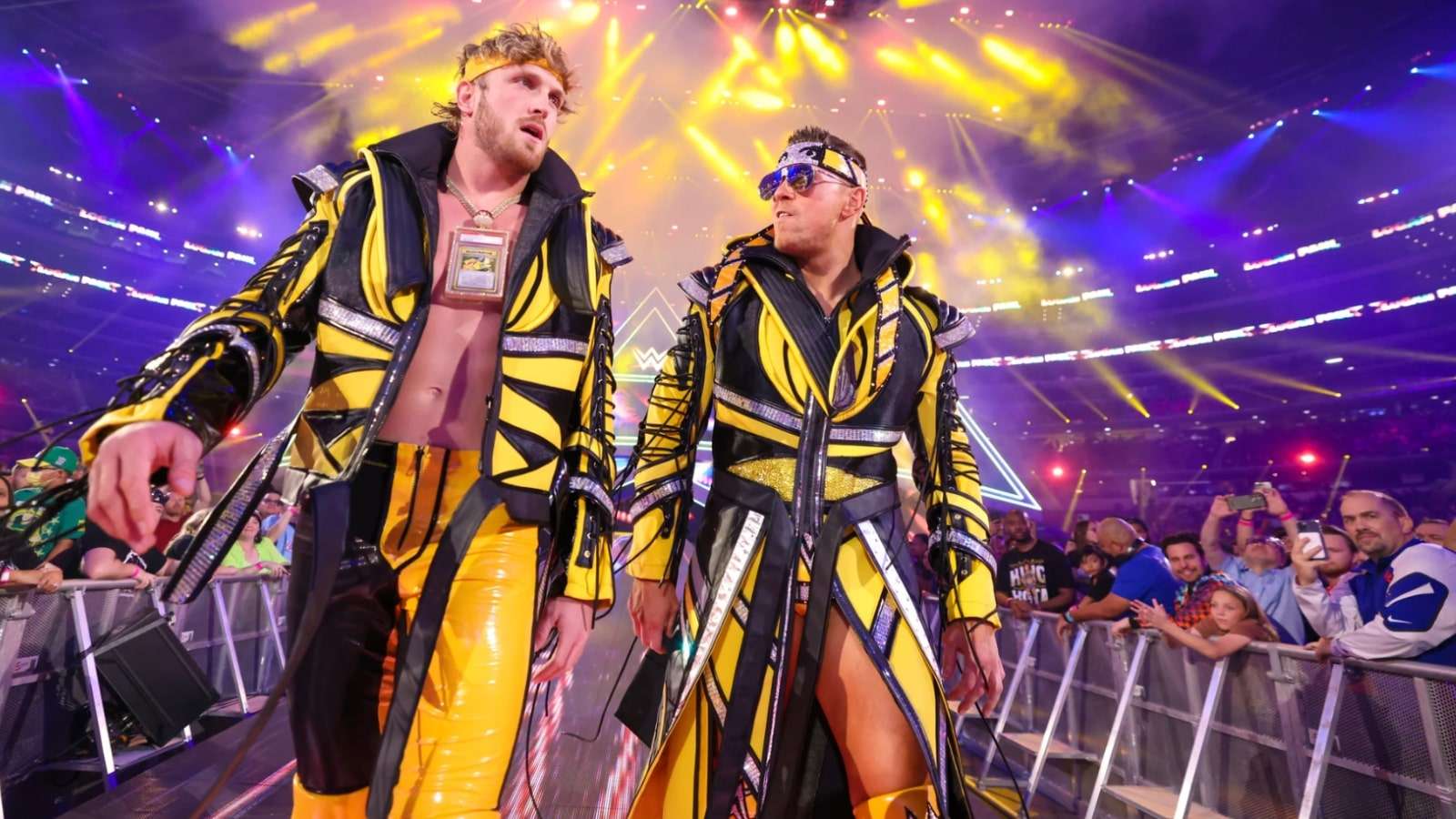 Logan Paul and The Miz at Wrestlemania