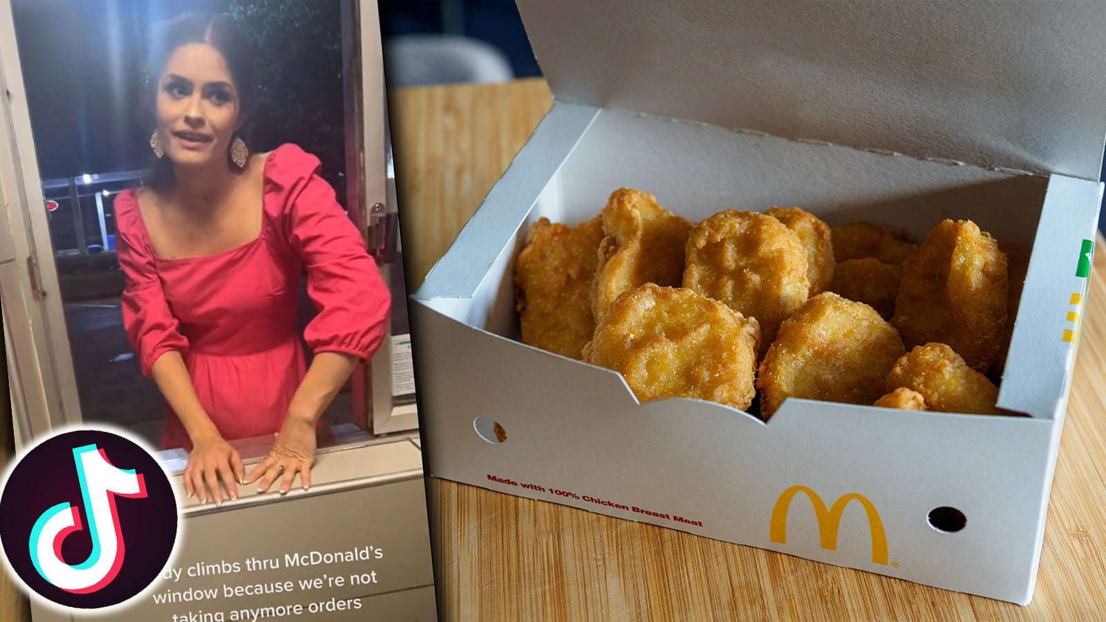 Woman climbs through McDonald's drive thru window in viral TikTok