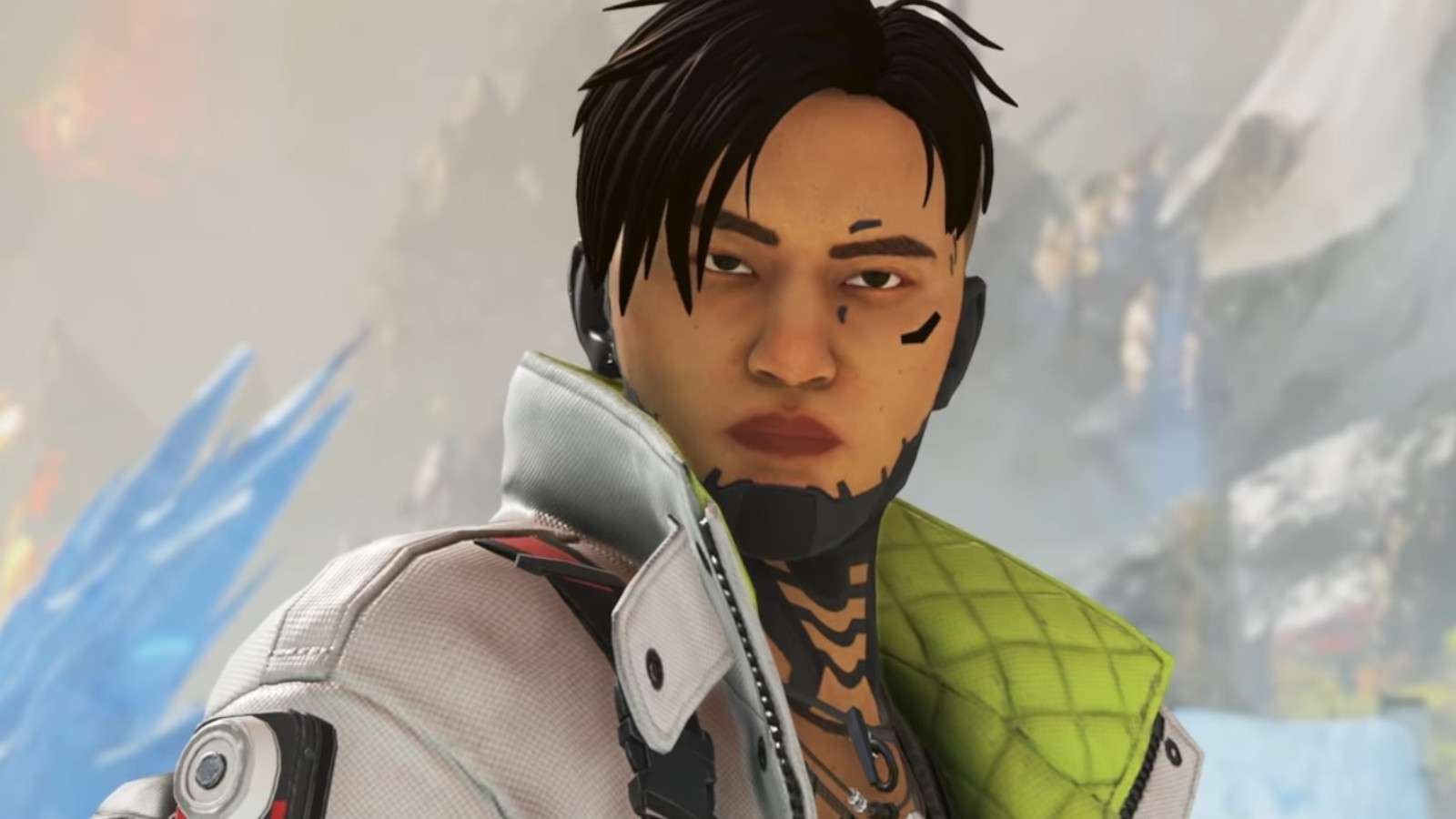 Crypto in Apex Legends staring at camera