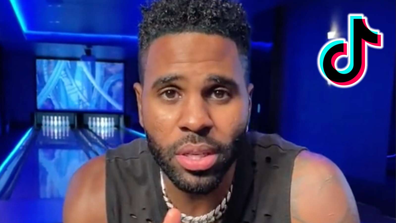 Jason Derulo next to TikTok logo