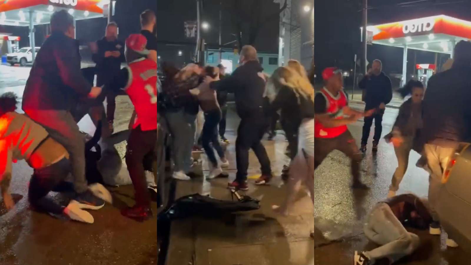 woman gets run over in viral bar brawl