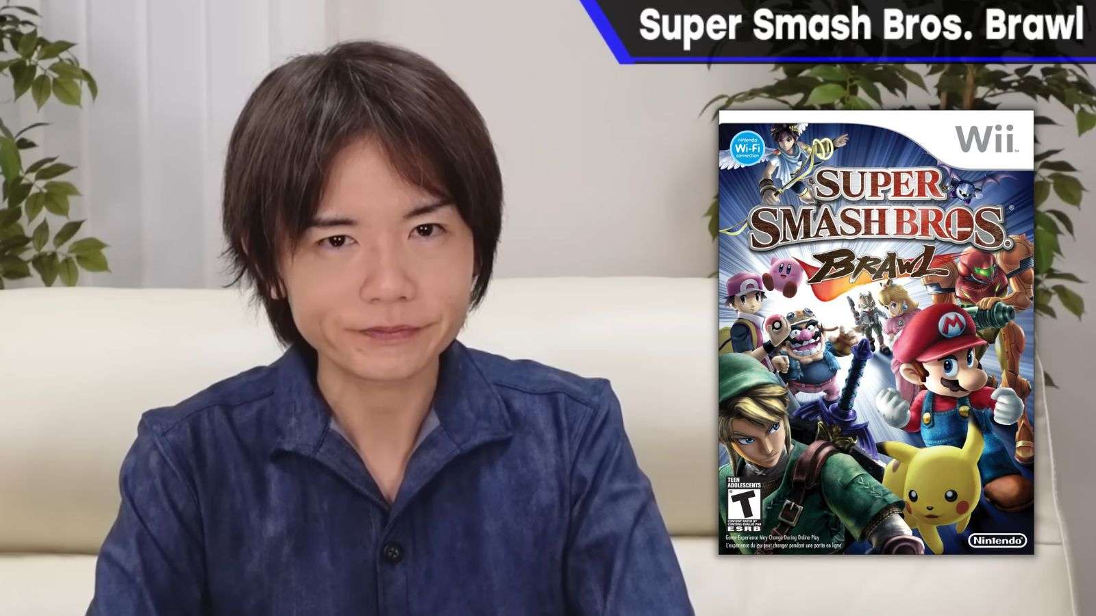 masahiro sakurai smash bros brawl header