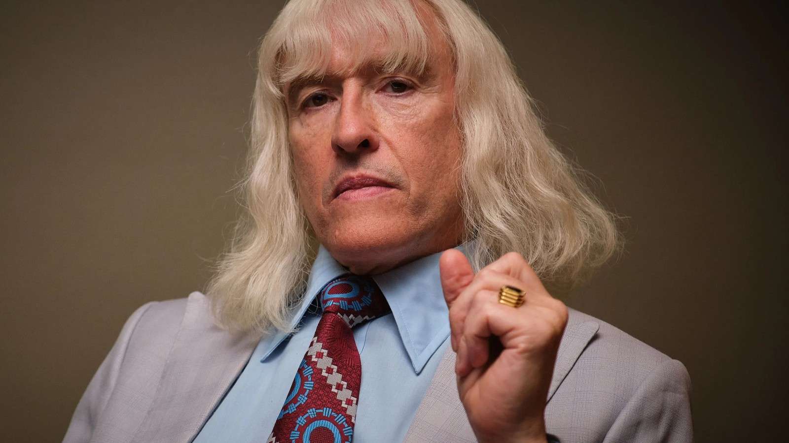 Steve Coogan as Jimmy Savile in The Reckoning.