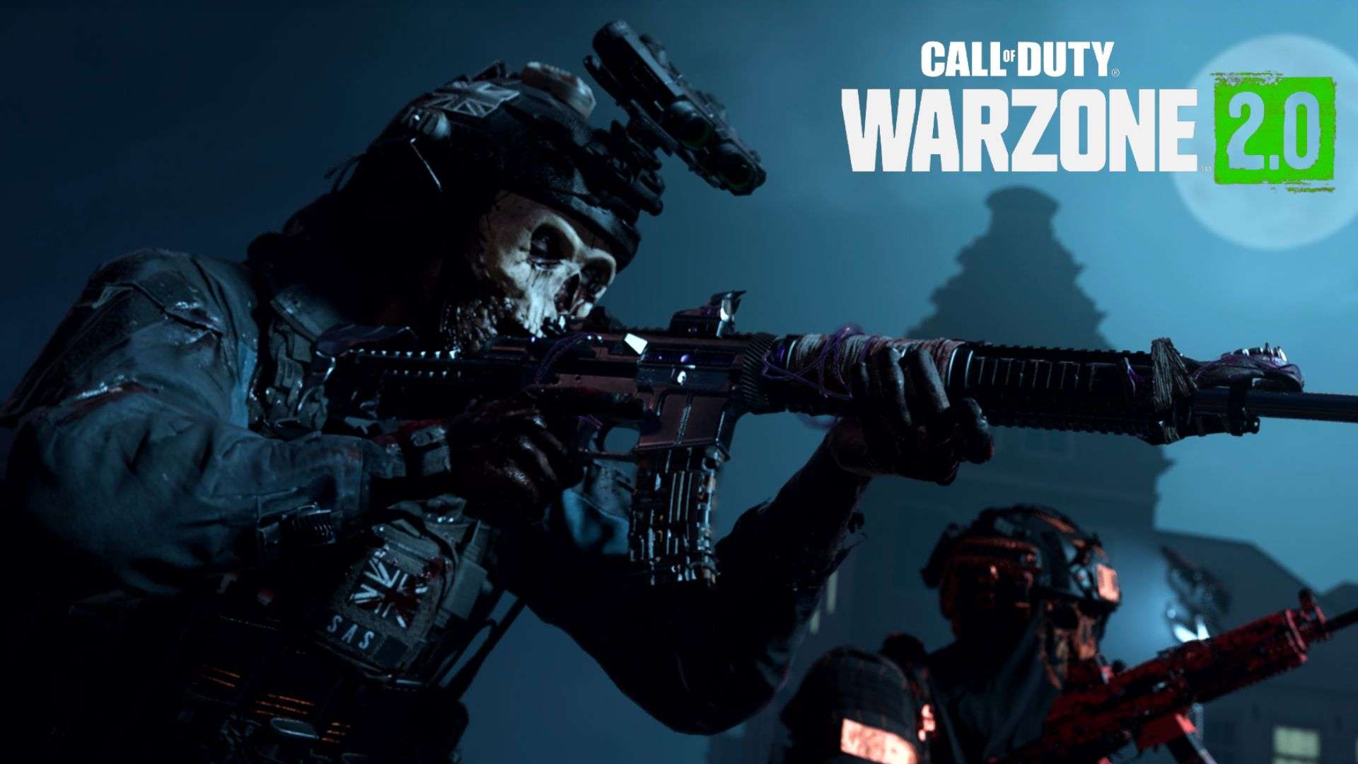 Warzone character running in darkness for Halloween event