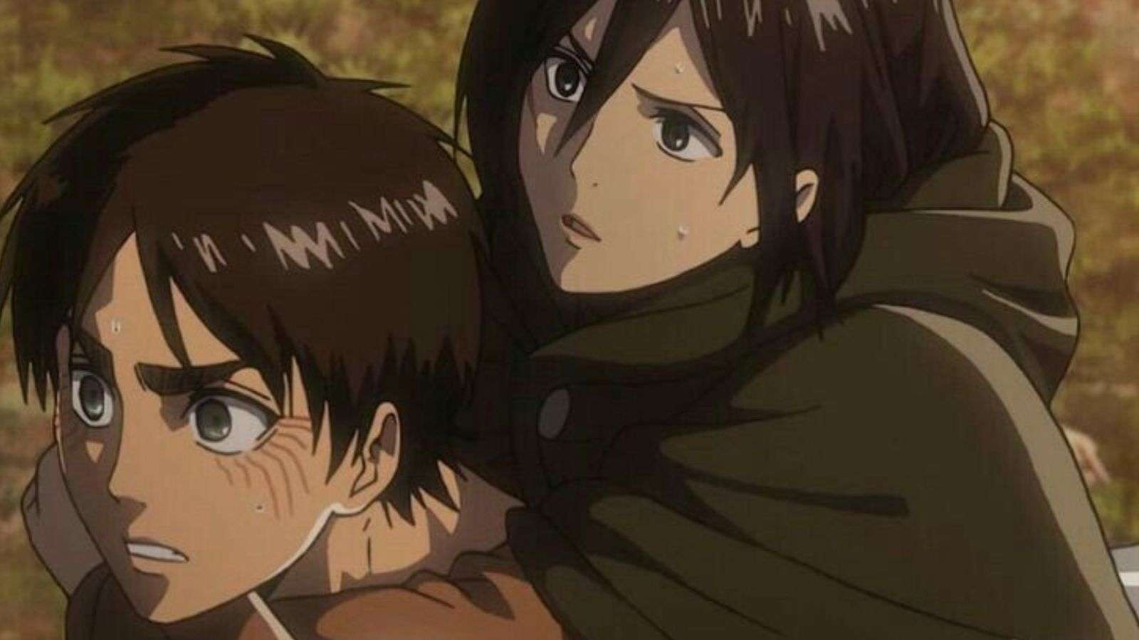 Eren and Mikasa from Attack on Titan