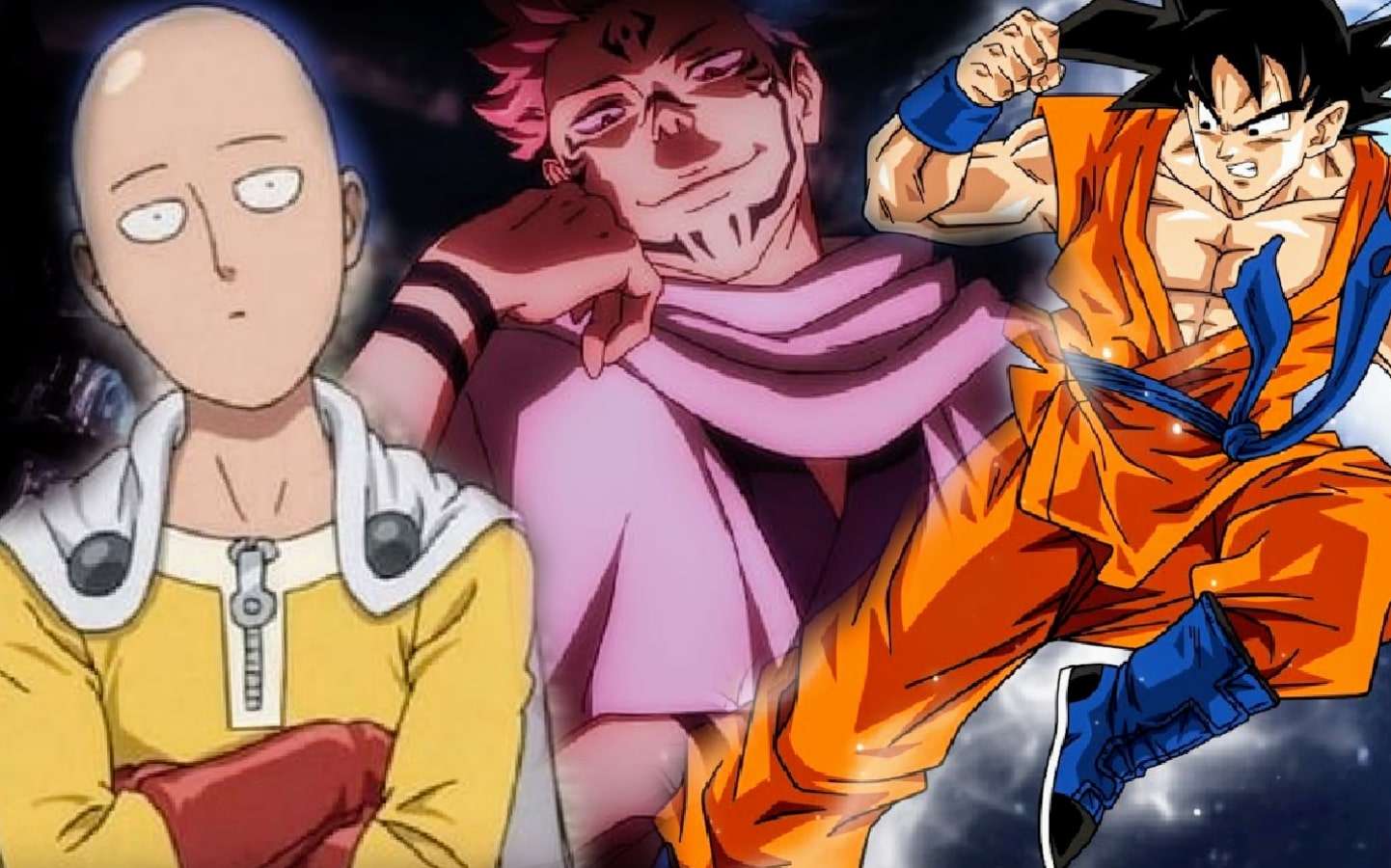 One Punch Man, Jujutsu Kaisen and Dragon Ball Z