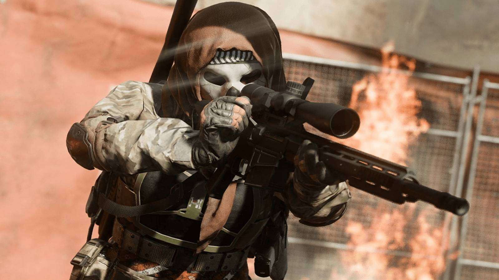 MW3 character holding up gun