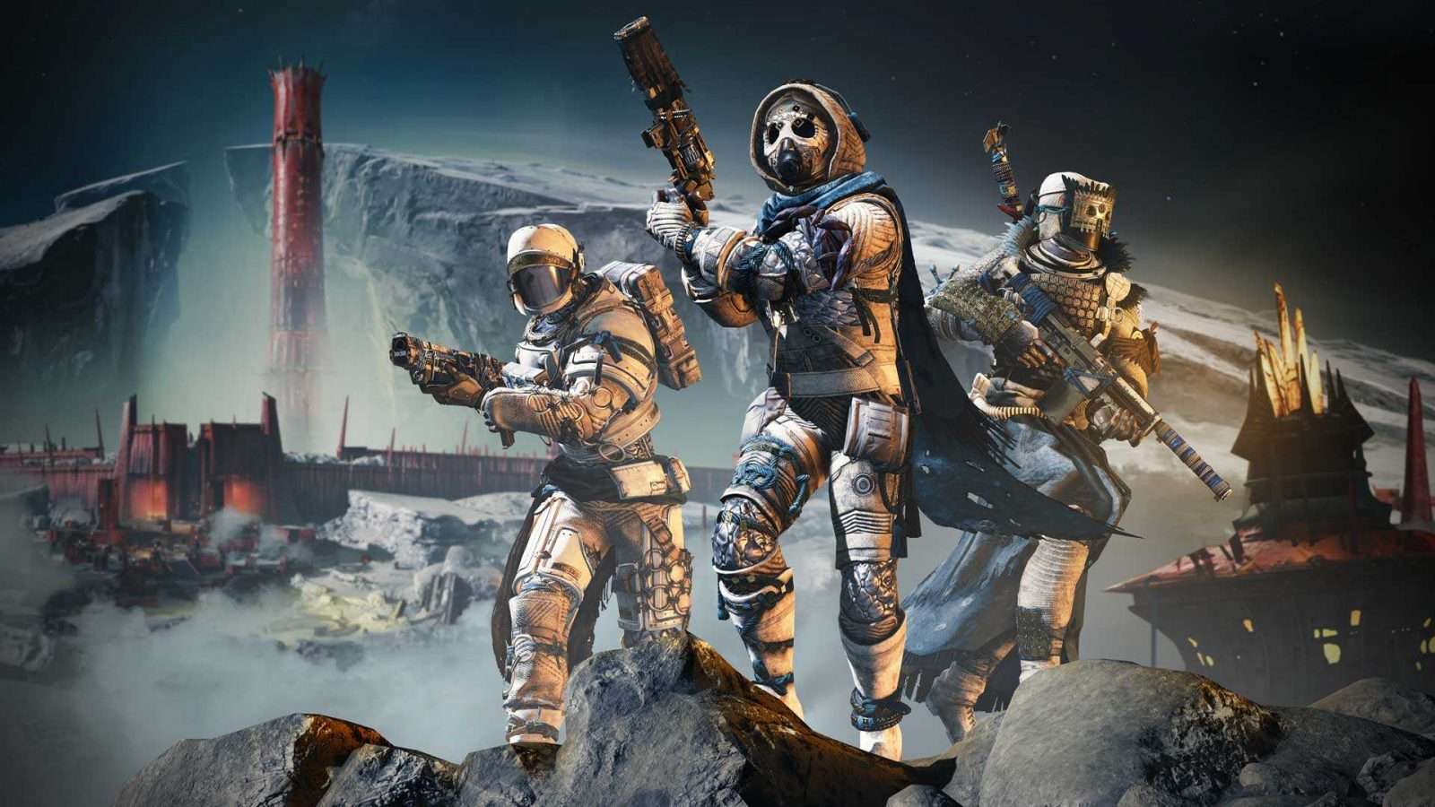 Destiny 2 Shadowkeep image showing Guardians on the moon