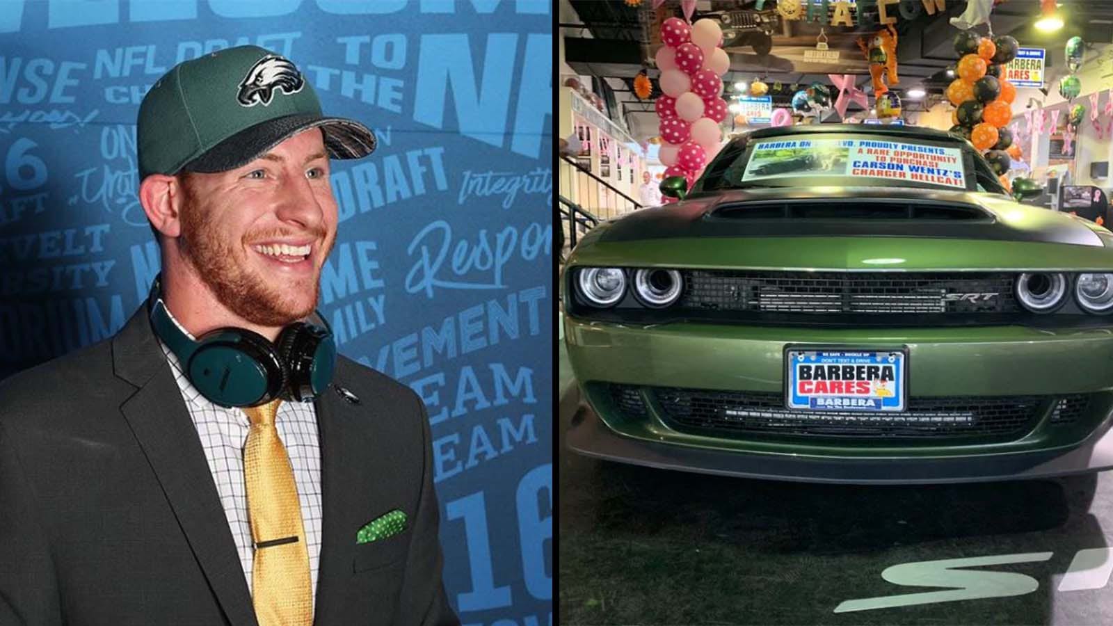 Eagles quarterback Carson Wentz puts $150k Dodge Challenger up for