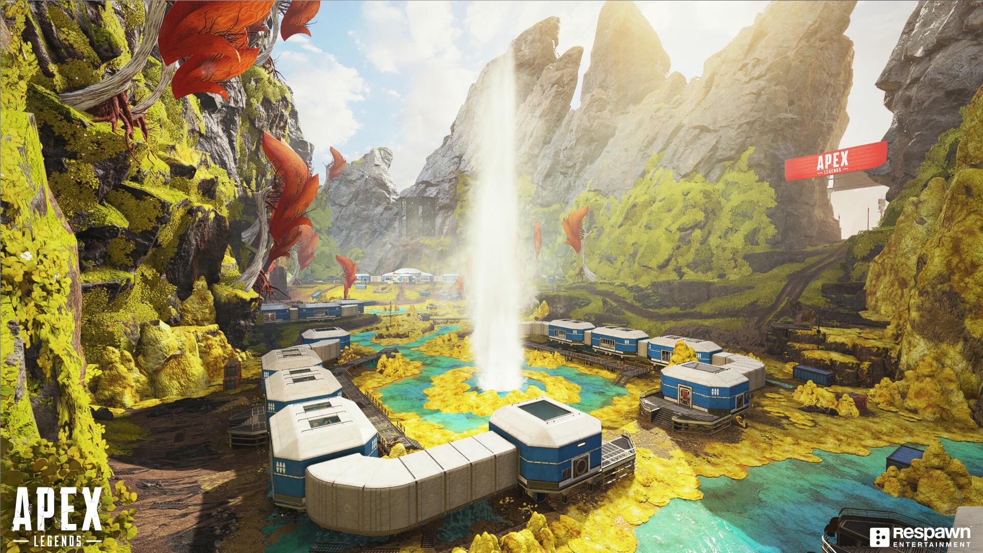 The Geyser is hidden from much of the rest of the World's Edge map, making it a great loot zone