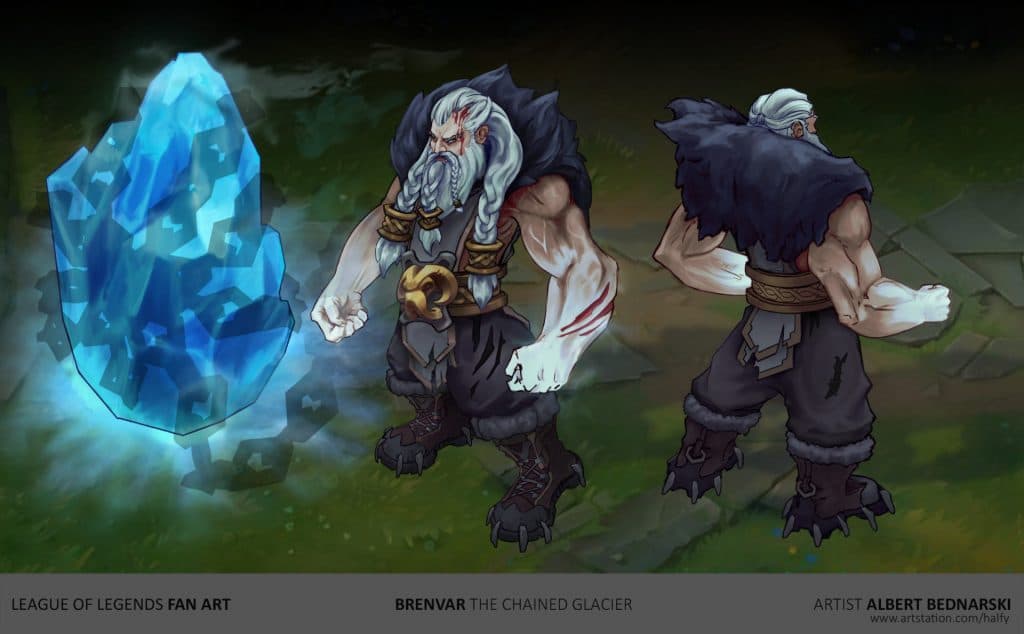 Brenvar champion concept art for League of Legends