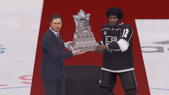 Custom player winning trophy