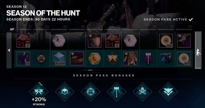 Destiny 2 Season of the Hunt Season Pass