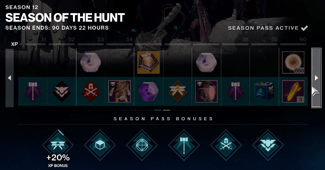 Destiny 2 Season of the Hunt Season Pass