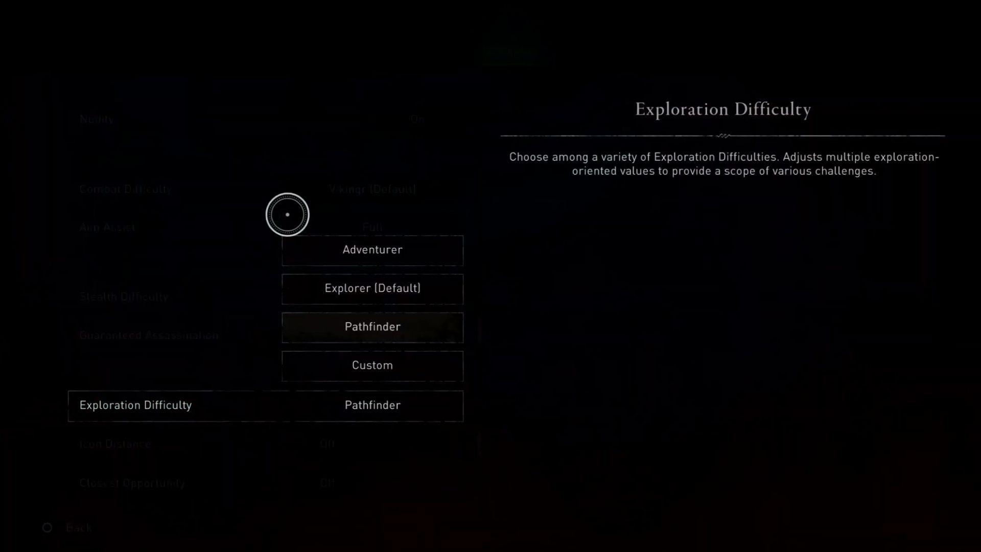 exploration difficult settings in assassin's creed valhalla