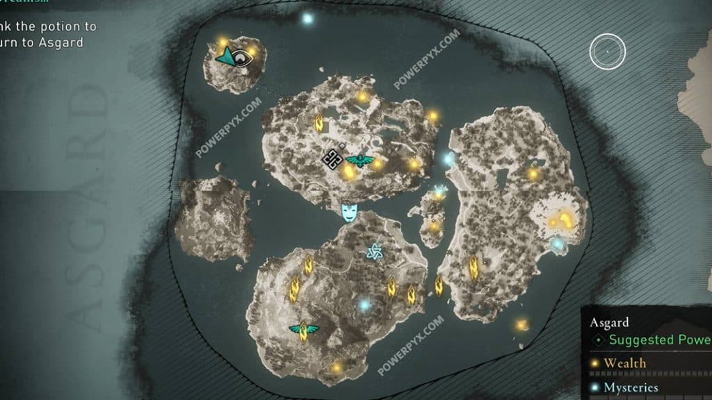 All Assassin's Creed Valhalla Asgard Wealth and Mysteries locations map -  Polygon