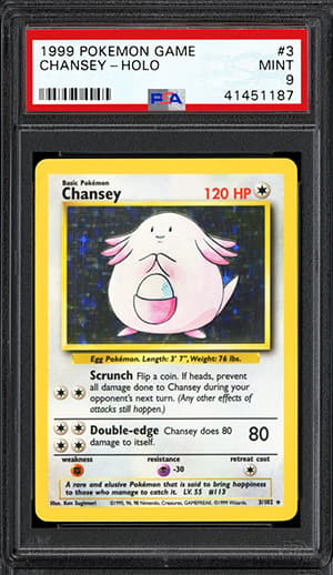 chansey psa card