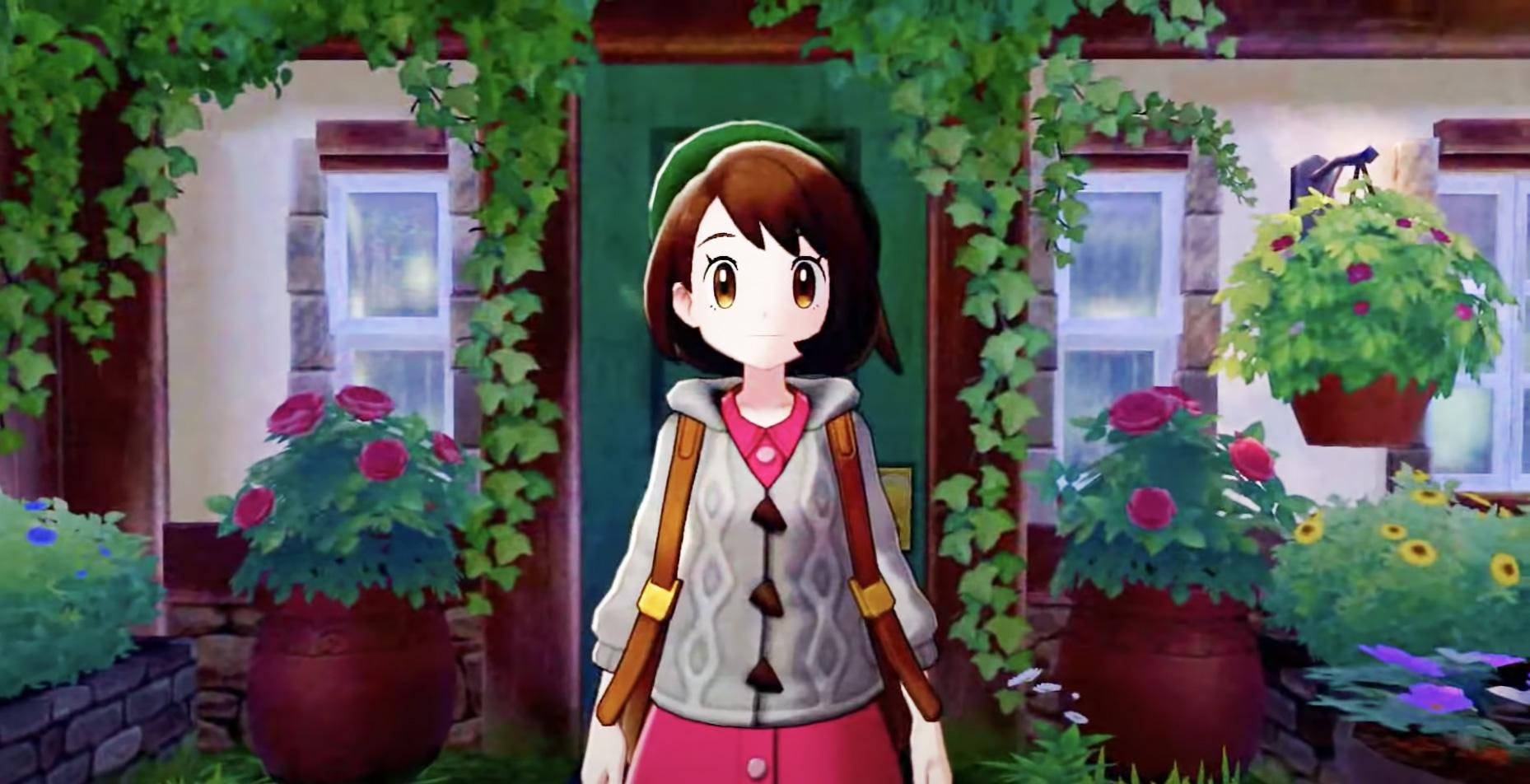 Screenshot of Pokemon Sword & Shield protagonist trainer Gloria on the Nintendo Switch.