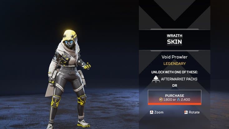 Apex Legends wraith Void Prowler skin