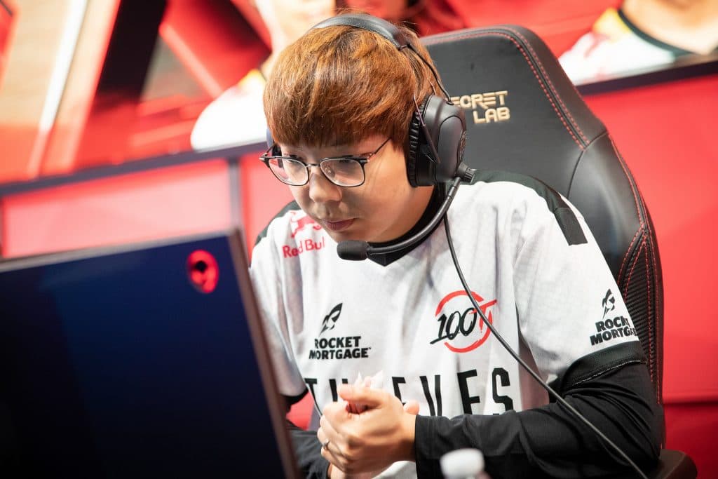 Huhi playing for 100 Thieves in LCS Summer 2019