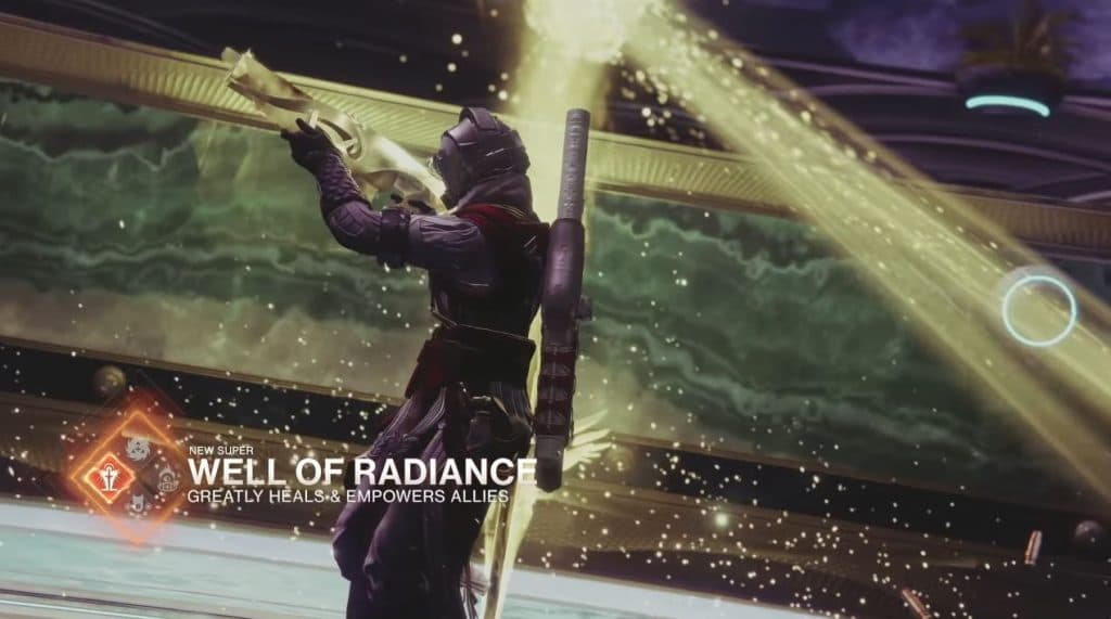 Destiny 2 Dawnblade Warlock Well of Radiance
