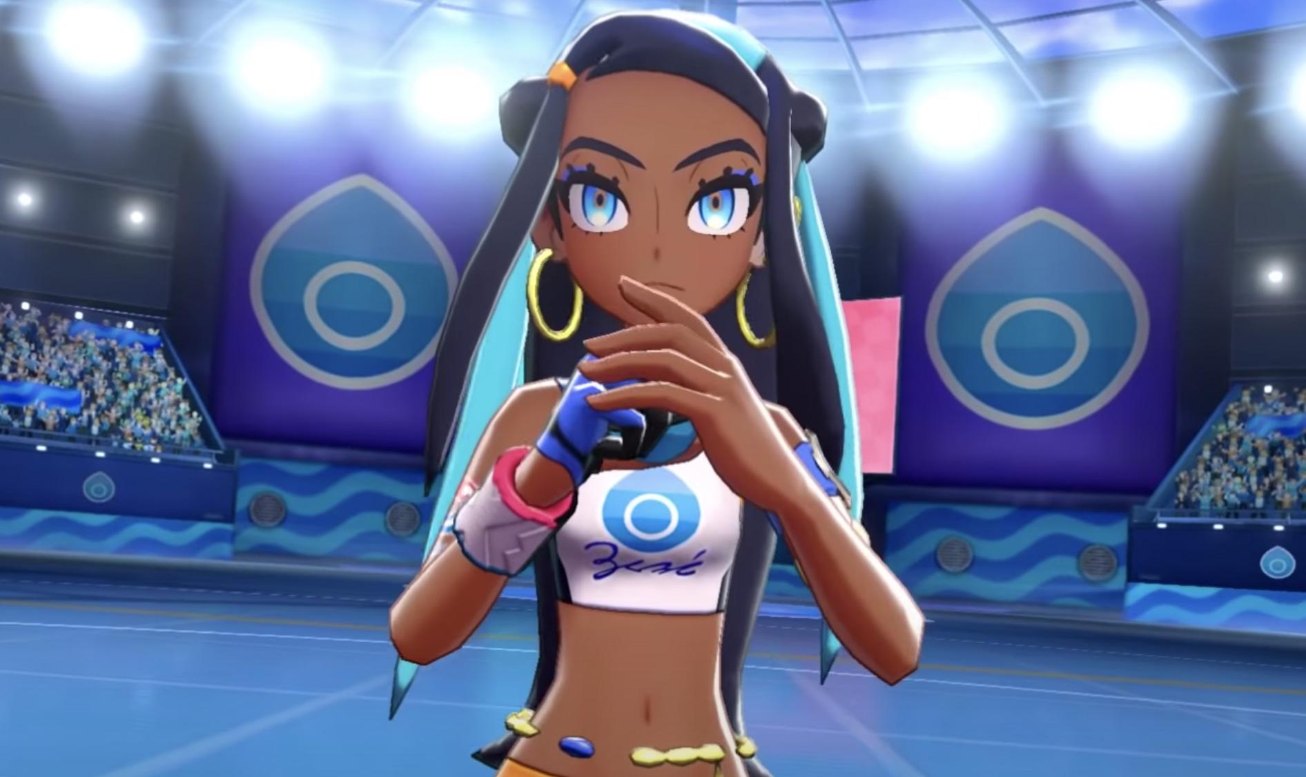 Screenshot of Gym Leader Nessa in 