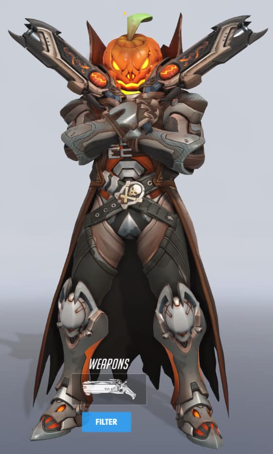 Overwatch reaper pumpkin skin