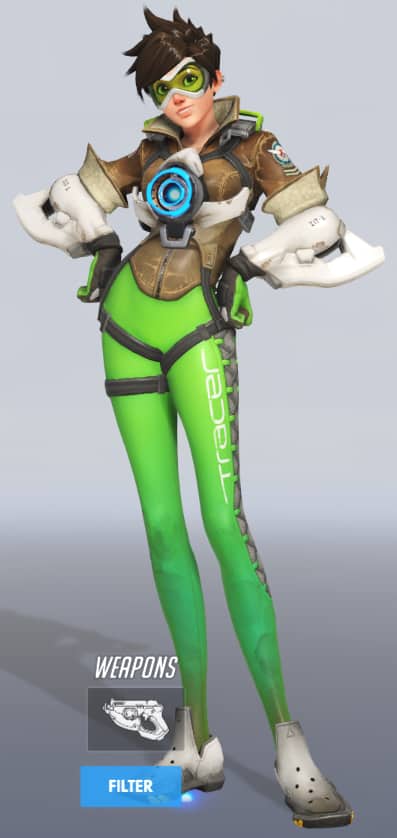 Overwatch Tracer Neon Green skin